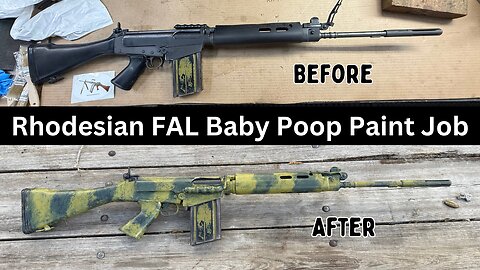 Rhodesian FAL Baby Poop Camo Paint Job