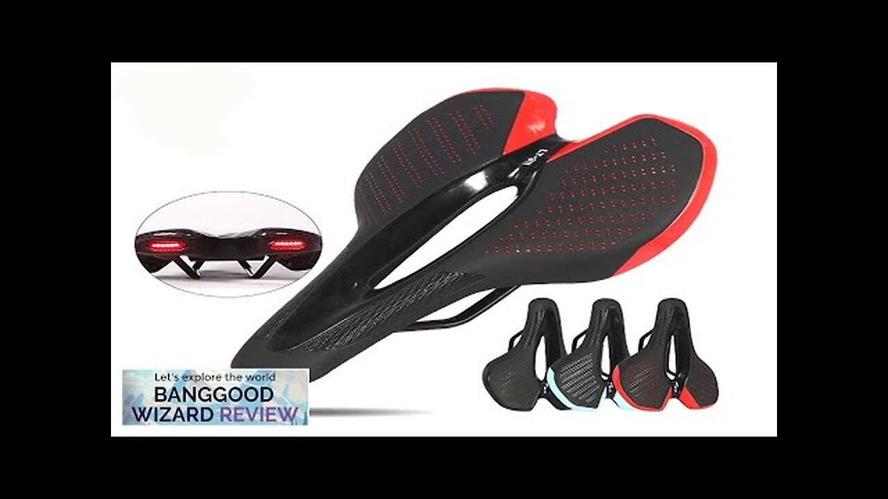 Road Bike Saddle MTB Bicycle Seat With Mountain Cycling Racing Warning Taillight Review