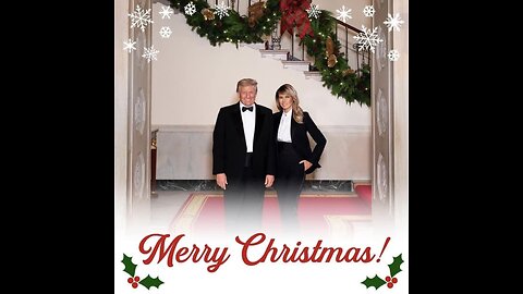 TRUMP❤️🇺🇸🥇🪽🕺🎄HOLDS BEST CHRISTMAS WISHES🤍🇺🇸🏅🪽🎄🏛️WITH FIRST LADY MELANIA💙🇺🇸🏅🪽💃🎄🏰⭐️