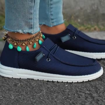 Women's Pink Striped Canvas Sneakers