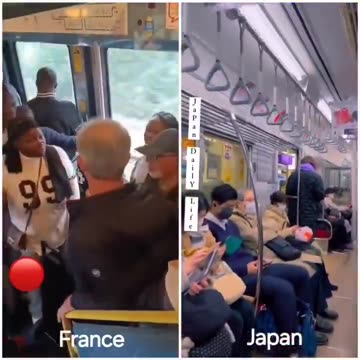 Just the absolute state of France. Which train would you rather be in?