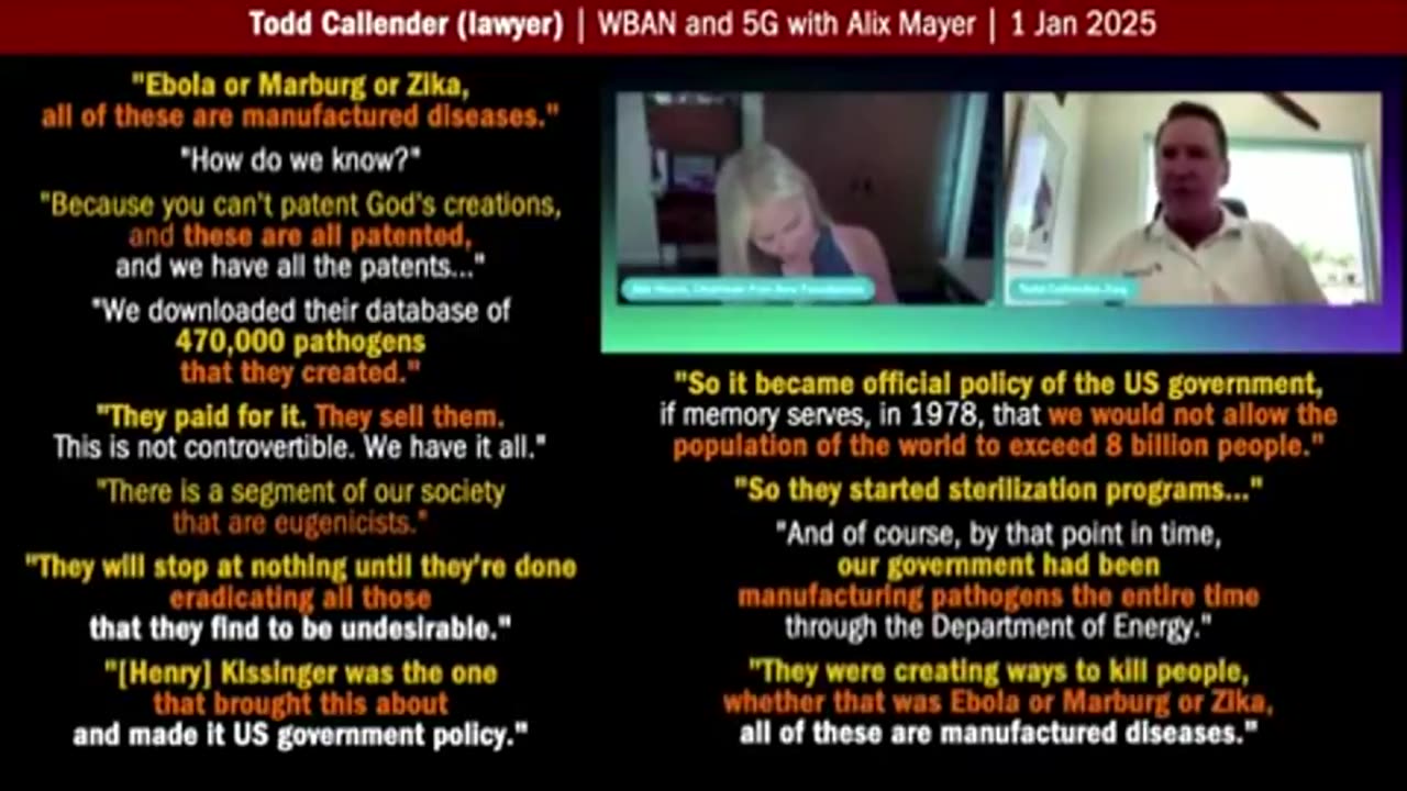 Ebola, Marburg and Zika are manufactured diseases, says lawyer Todd Callender
