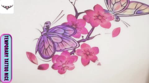 [Temporary Tattoo Nice] #0029 Butterfly and plum blossom tattos sticker! Tattoo Temporary sticker