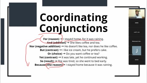 Conjunctions and prepositions