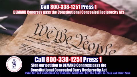 CCRKBA #2A #RKBA CONCEALED CARRY RECIPROCITY ACT PROMO