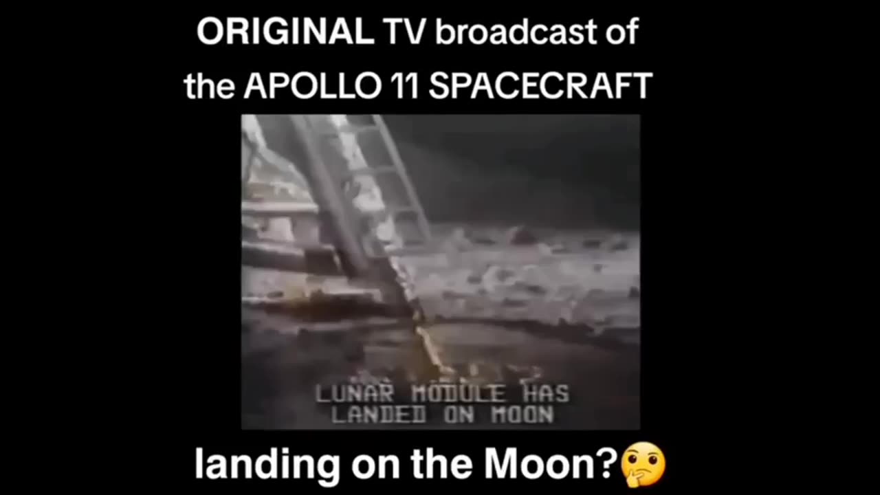 Original TV broadcast of the Apollo 11 spacecraft