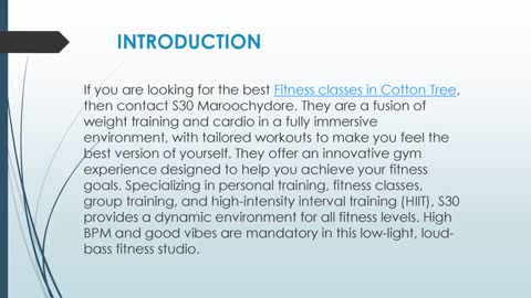 Fitness classes in Cotton Tree