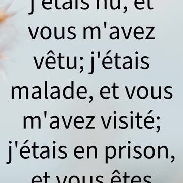 "L'Appel à Servir les Autres" Matthieu 25:36#shorts #youtubeshorts #jesus #shortvideo #youtubeshorts