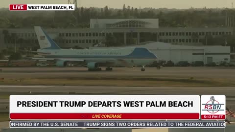 RSBN President Trump Departs West Palm Beach FL En-Route to Washington DC 2-2-25