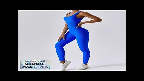 Spring Seamless One-Piece Yoga Suit Dance Belly Tightening Fitness Workout Set Stretch Review