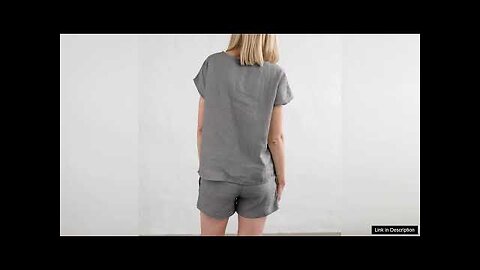 ZANZEA Plus Size Women Cotton Linen Two Set Solid Elastic Waist Pocket Review