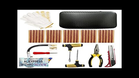 Car Tire Repair Kit Tubeless Tyre Puncture Repair Kit Studding Tool Set Review