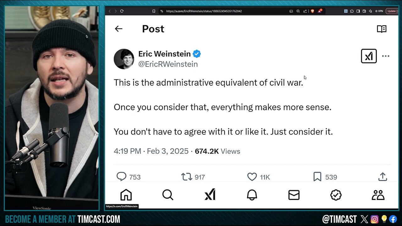 Trump Declares Administrative CIVIL WAR Says Eric Weinstein, Preps NUKING Education Department
