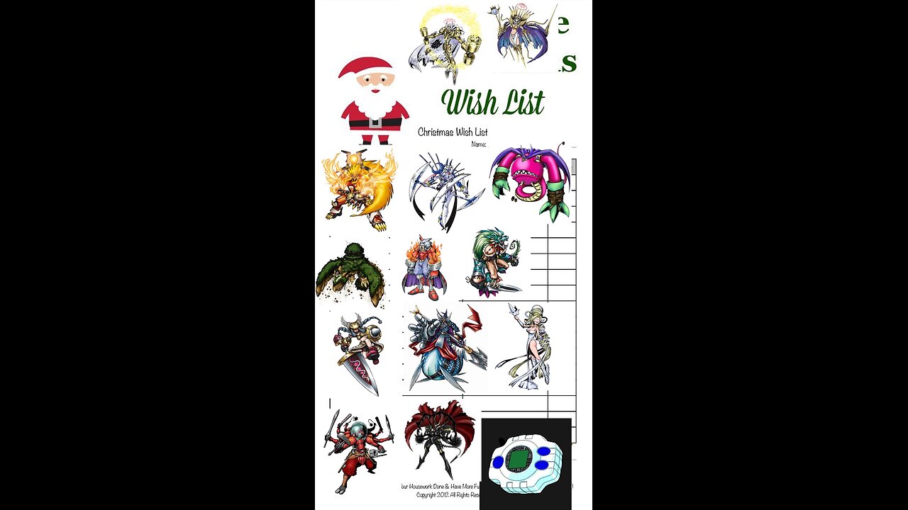 Olympus 12 digivolution wishlist