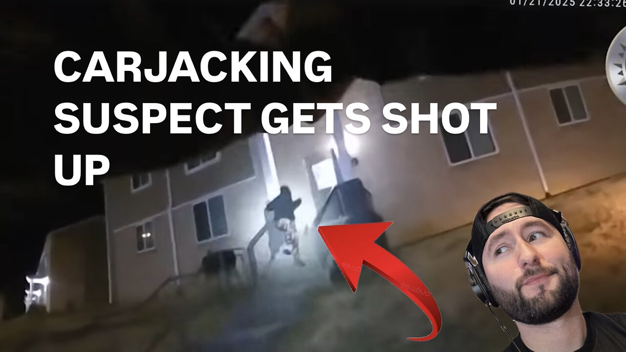 Car jacker pulls gun on police and gets shot!