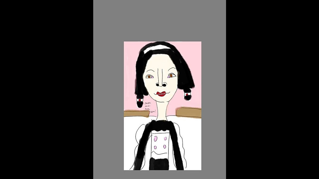 Japanese Maid Anime Drawing