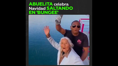 Abuelita salta de un ‘bungee’ de más 60 metros de altura