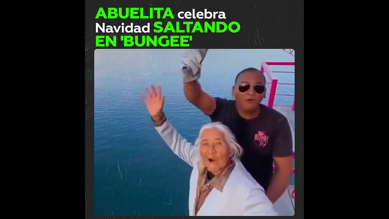 Abuelita salta de un ‘bungee’ de más 60 metros de altura