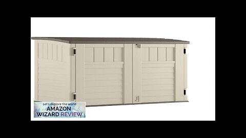 Suncast 34 Cu Ft Capacity Horizontal Outdoor Storage Shed for Garbage Cans Review