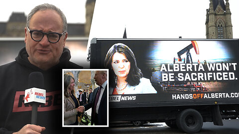 WATCH: Our Hands Off Alberta billboard truck takes over Ottawa!