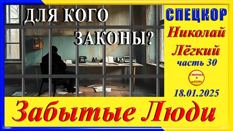 ДЛЯ КОГО ЗАКОНЫ- ч.30 СПЕЦКОР Николай Легкий