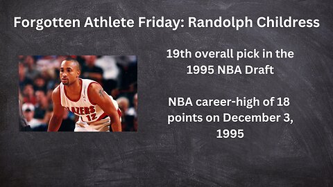 Forgotten Athlete Friday #164: Randolph Childress