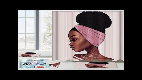 African Girl Waterproof Shower Curtain Non-slip Mats Bath Carpets Toilet Seat Cover Review