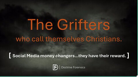 The Grifters | Social Media Money Changers...they have their reward.
