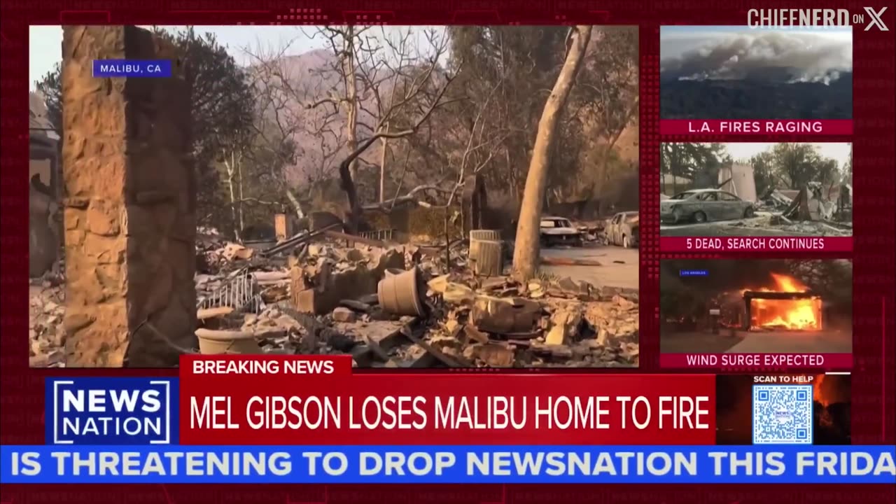 Mel Gibson's Malibu Mansion Burned Down While He Was Filming Joe Rogan's Podcast