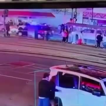 Driver seen second before the drive through attack