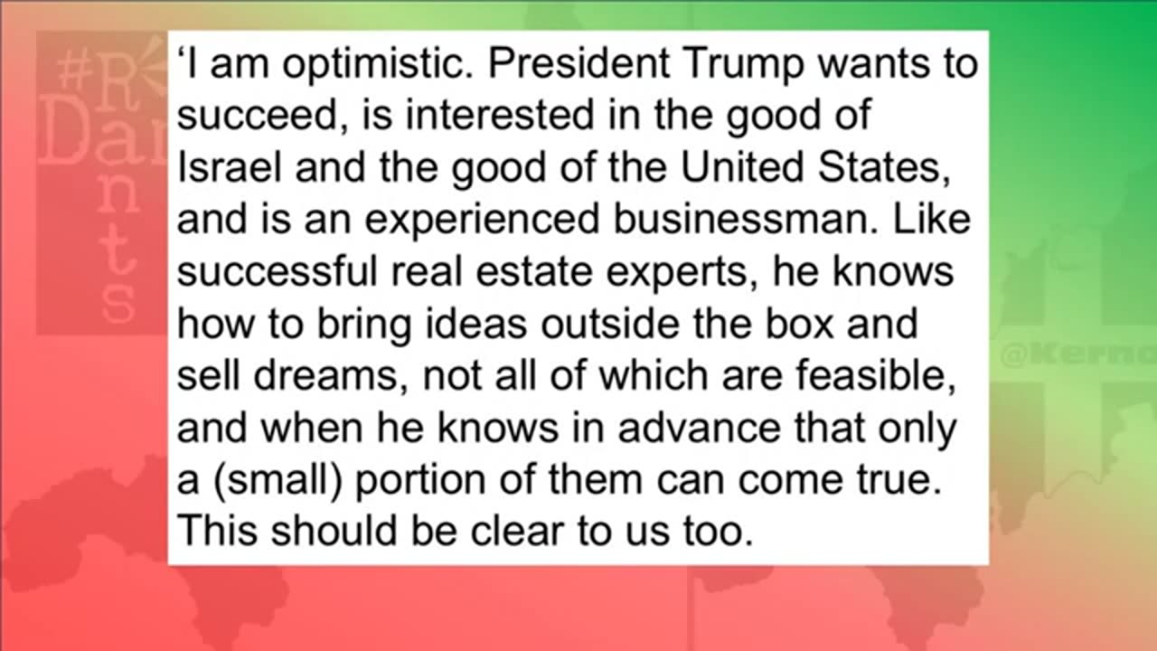 SHOCK Warning To Trump As Israel's Crazies Praise His Gaza Plans by KernowDamo