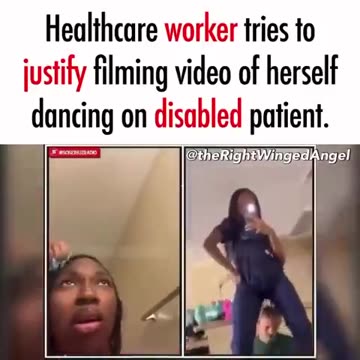 Black Healthcare Worker Dances on a Disabled Patient.mp4