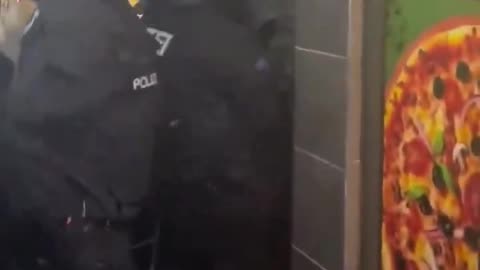 German police restore order in Berlin.