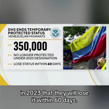 DHS is ‘taking away deportation protections for about 350,000 Venezuelans in the USA’