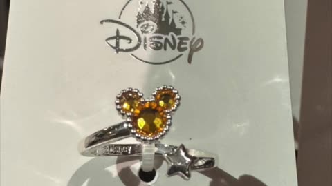 Disney Parks Mickey Mouse November Faux Topaz Birthstone Ring #shorts