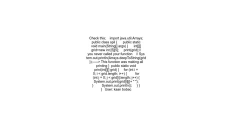 Printing a two dimensional array on different lines
