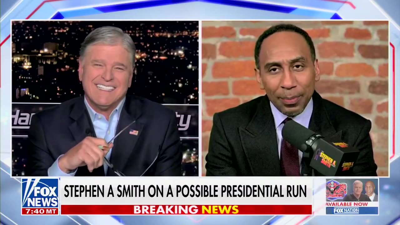 Stephen A. Smith to Hannity: You Have No Chance in Hell in Beating Me if Ran Against Each Other