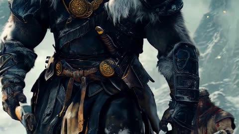 Dynamic motion of a humanoid wolf warrior walking, looking strong