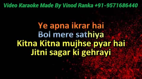 Bol Mere Saathiya_Accoustic_Video Karaoke With Scrolling Lyrics_With Female