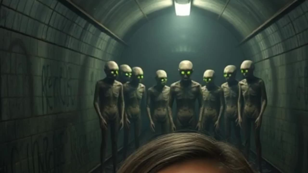 Exploring Haunted Subway Tunnels: Chilling Encounter with Dark Figures!#shorts