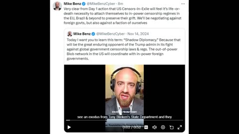 Mike Benz - Free Speech Won't Happen Anytime Soon But Lets All Push For It!