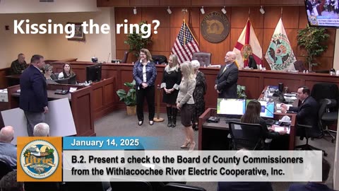 Why are electric companies giving checks to the county?