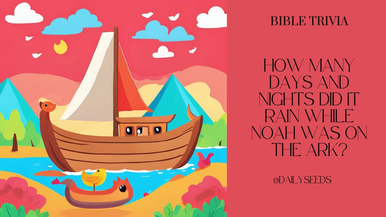 Q&A Bible Trivia | Noah’s Ark 🦒 🦓 🐒