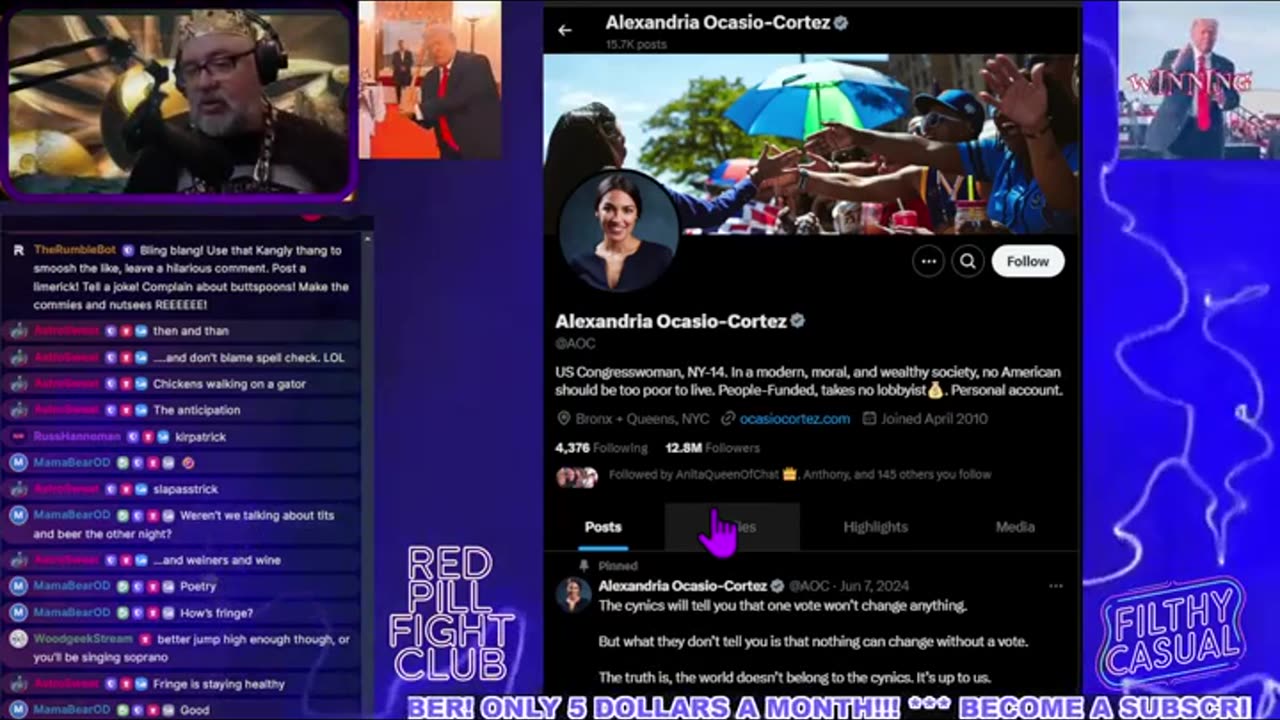 AOC defames trump to 18 million people