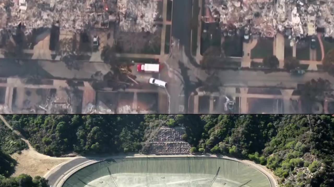 The Pacific Palisades reservoir was EMPTY AND OFFLINE when the firestorm