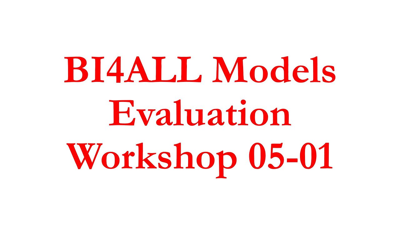 IBI28 - BI4ALL Evaluation Workshop - Part-05 - 01