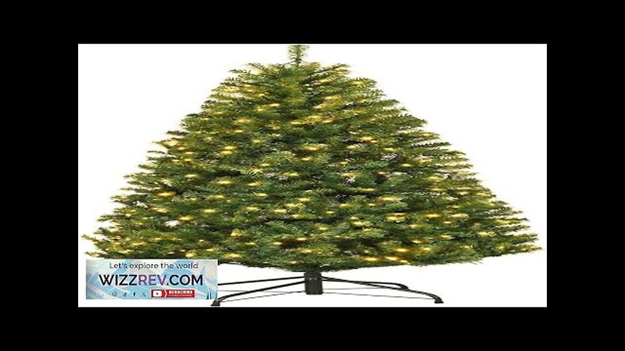 GOFLAME 4ft Pre-Lit Artificial Christmas Tree Premium Spruce Hinged Tree with Metal Review