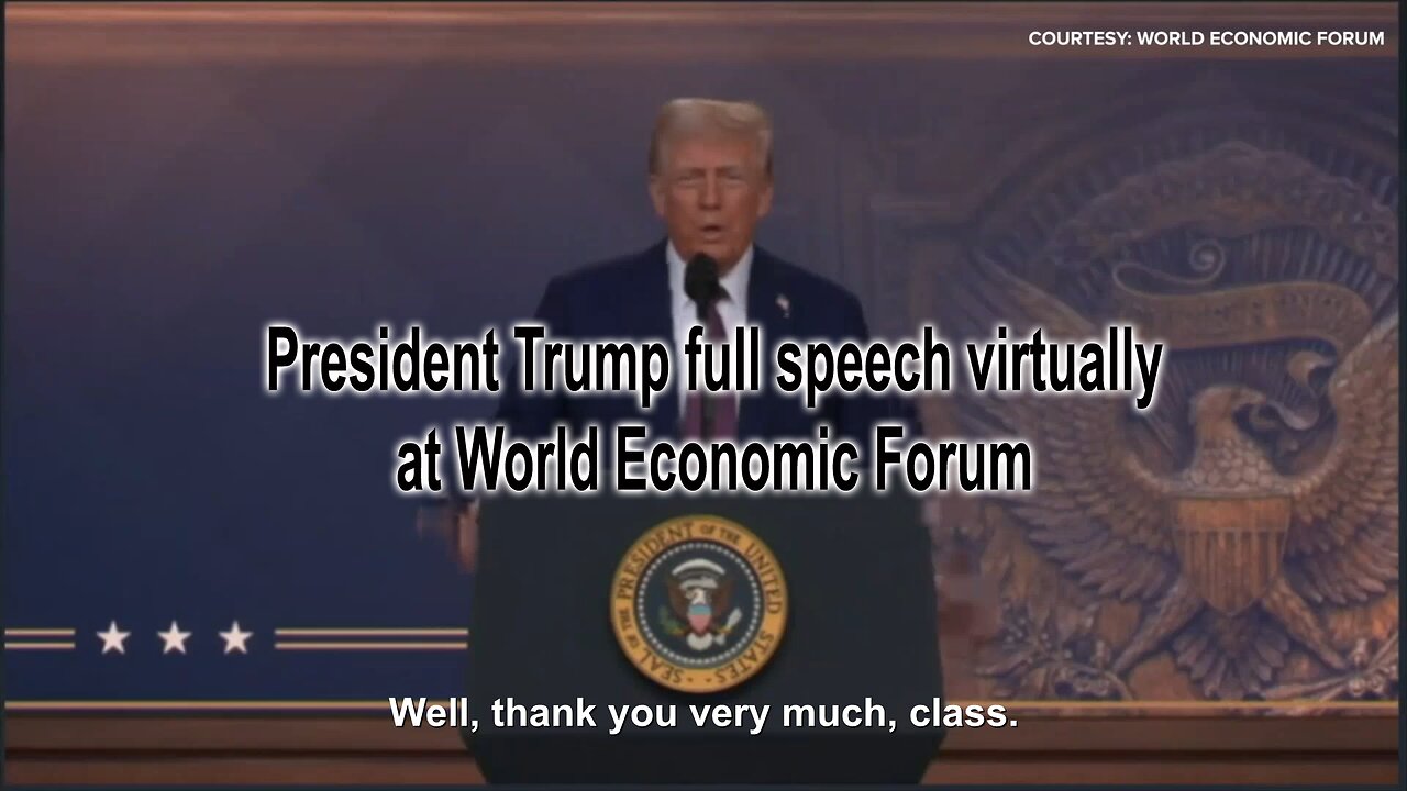 President Trump full speech virtually at World Economic Forum