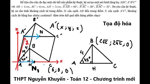 THPT Nguyễn Khuyến: Để tiện cho việc đo đạc một chi tiết sản phẩm kỹ thuật, kỹ sư tạo một mô hình
