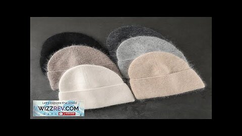 2024 Angora Winter Hat For Women Solid Color Real Rabbit Fur Beanies Review